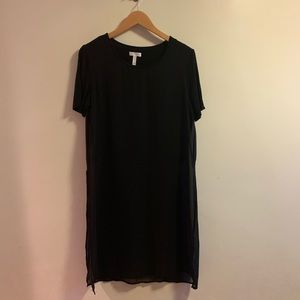 Leith Cropped Long Sheer Top. Medium.